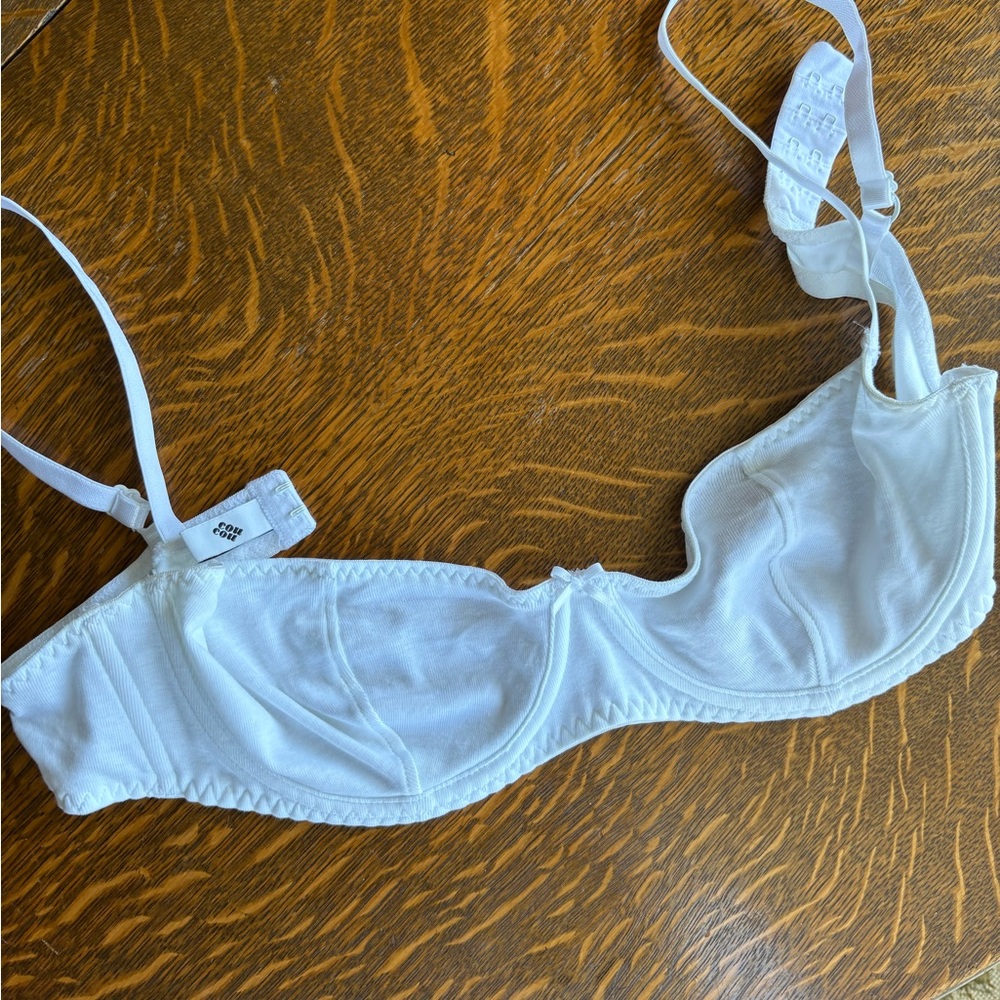 Coucou intimates teacup bra in white